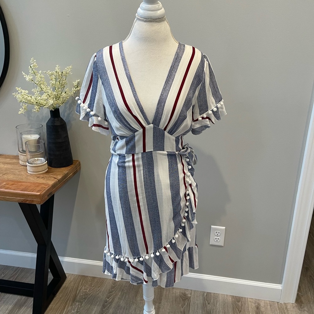 Red White & Blue Striped Dress